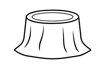 

Tree stump sihouette vector, stump icon. stump line art vector illustration
