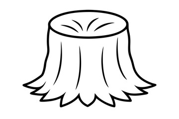 

Tree stump sihouette vector, stump icon. stump line art vector illustration
