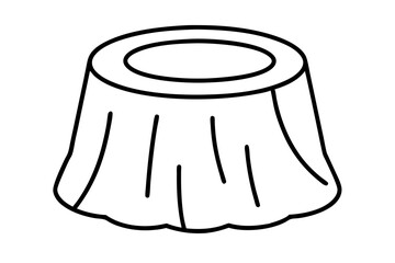 

Tree stump sihouette vector, stump icon. stump line art vector illustration
