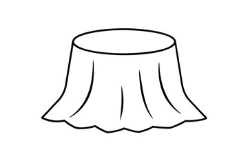 

Tree stump sihouette vector, stump icon. stump line art vector illustration
