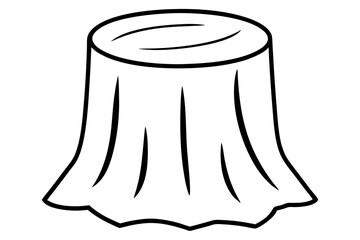 

Tree stump sihouette vector, stump icon. stump line art vector illustration
