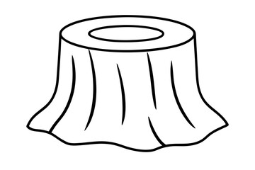 

Tree stump sihouette vector, stump icon. stump line art vector illustration
