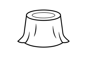 

Tree stump sihouette vector, stump icon. stump line art vector illustration
