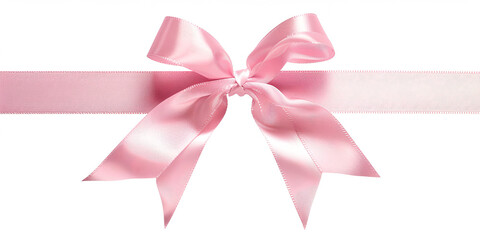 Fototapeta premium pink bow isolated on white background