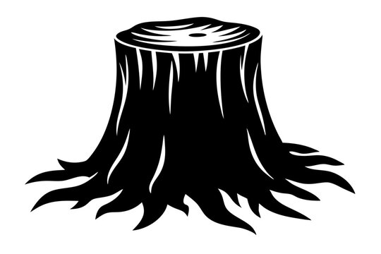 recommend clip art: 
                    
                    Tree stump sihouette vector, stump icon. stump line art vector illustration
                    