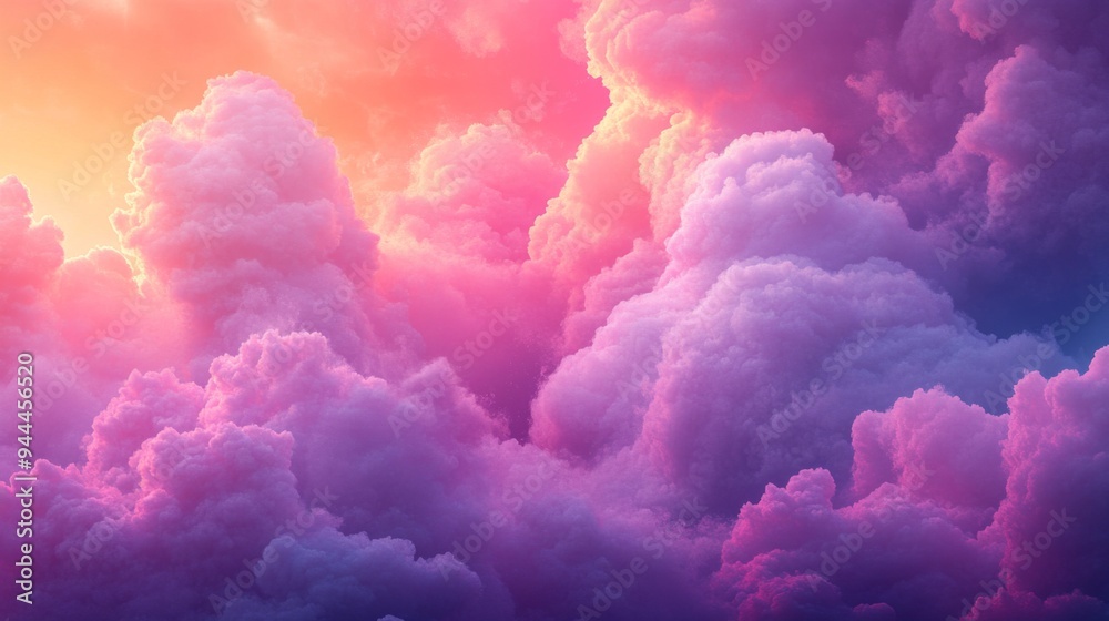 Canvas Prints dreamy pastel clouds in a sunset sky