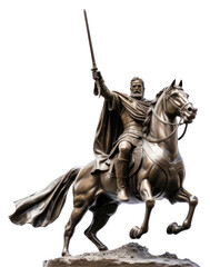 Fototapeta premium PNG King holding sword riding horse sculpture mammal animal.