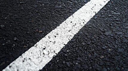 Fototapeta premium Close-up of Road Marking on Asphalt