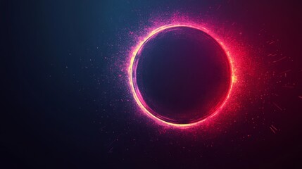 Glowing Neon Circular Portal