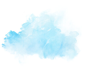 Obraz premium Watercolor cloud in soft blue hues creates a dreamy and ethereal atmosphere