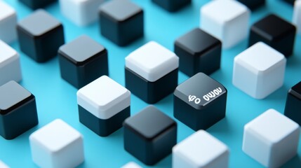 Abstract geometric block pattern