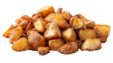 Home fries isolated on white background