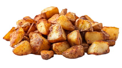 Home fries isolated on white background