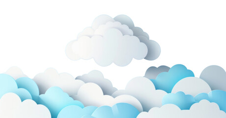 PNG fluffy clouds border, transparent background