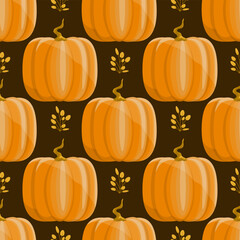 Halloween stories, harvest festival, happy harvest. autumn seamless pattern