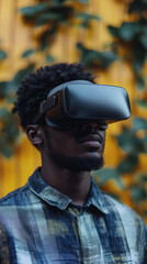 people wearing virtual reality glasses. web 3.0. virtual reality. technologies of the future. AI technologies.