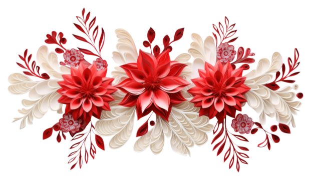 PNG flowers paper craft, transparent background