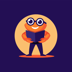 Cartoon Crab Logo for IT Technology and Business