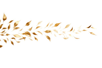 PNG Ink gold leaves pattern plant white.