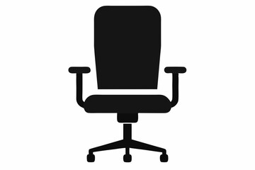 chair icon, office chair vector silhouette illustration	
