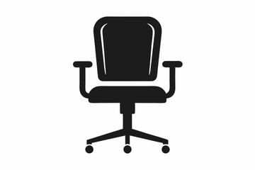 chair icon, office chair vector silhouette illustration	
