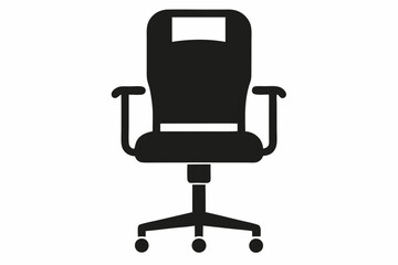 chair icon, office chair vector silhouette illustration	
