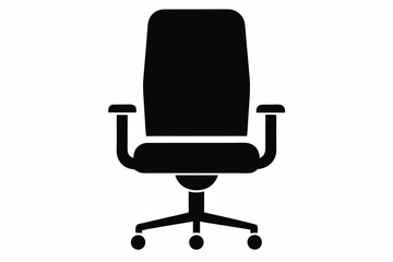 Fototapeta premium chair icon, office chair vector silhouette illustration 