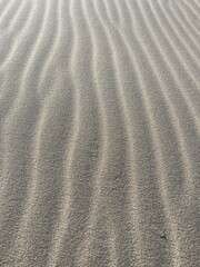 Beach sand wave pattern created by wind and waves