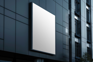 PNG Modern urban billboard mockup, transparent background