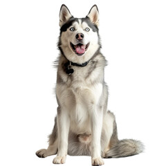 siberian husky dog isolated on white background