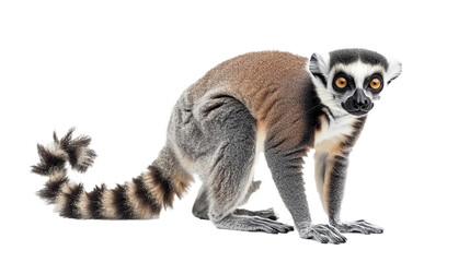 Obraz premium Lemur isolated on white background