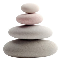 Fototapeta premium PNG Zen stones pebble pill white background.