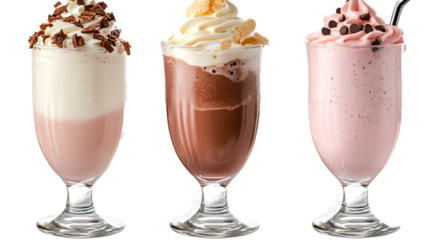 Milk Shakes. Milk shakes on transparency background PNG