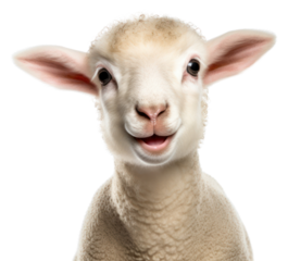 PNG Smiling lamb livestock animal mammal.