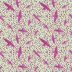 Fototapeta premium Ethnic animals seamless swallows pattern for wrapping paper and fabrics
