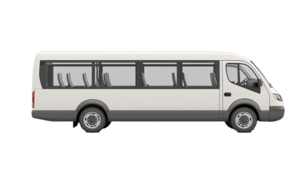Modern minibus isolated on a white background
