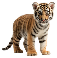 Obraz premium PNG Baby tiger wildlife standing animal.