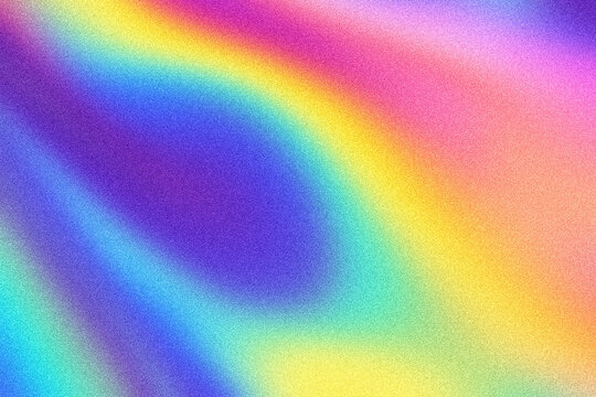 Fototapeta Abstract holographic rainbow blurred grainy gradient wave background texture