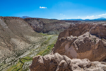 View of Canyon Anaconda and it's river at the bottom of the canyon - Bolivia