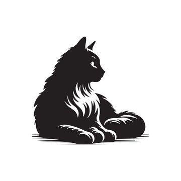 recommend clip art: Cat Noir Shadowy Feline Silhouettes