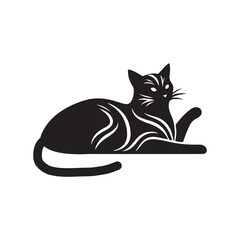 Whiskers Elegant Cat Silhouette Collection