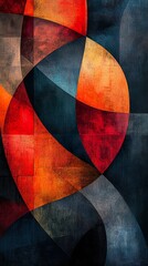 Fototapeta premium Contemporary abstract design with glossy geometric shapes and vibrant colors background