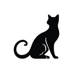 Graceful Shadows Trendy Cat Silhouettes Vector Illustration