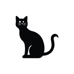 Graceful Shadows Trendy Cat Silhouettes Vector Illustration