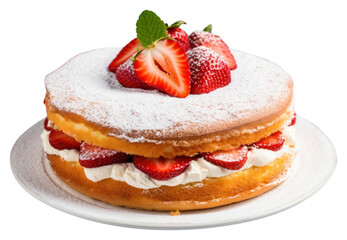 PNG Victoria Sponge Cake strawberry cream cake.