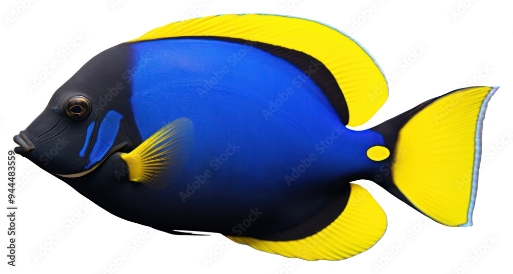 Poster png animal yellow fish blue.