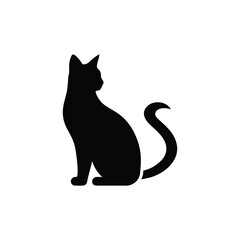 Whisker Thin Minimalist Cat Silhouette Art