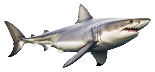Naklejka premium PNG A white shark animal fish sea.