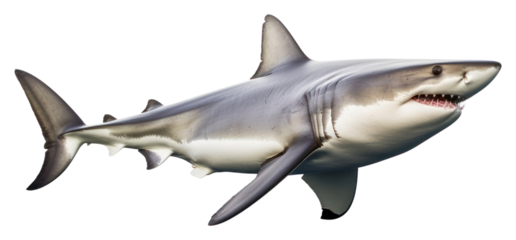 PNG A white shark animal fish sea.