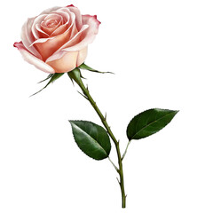 Fototapeta premium Pink Rose on a transparent background